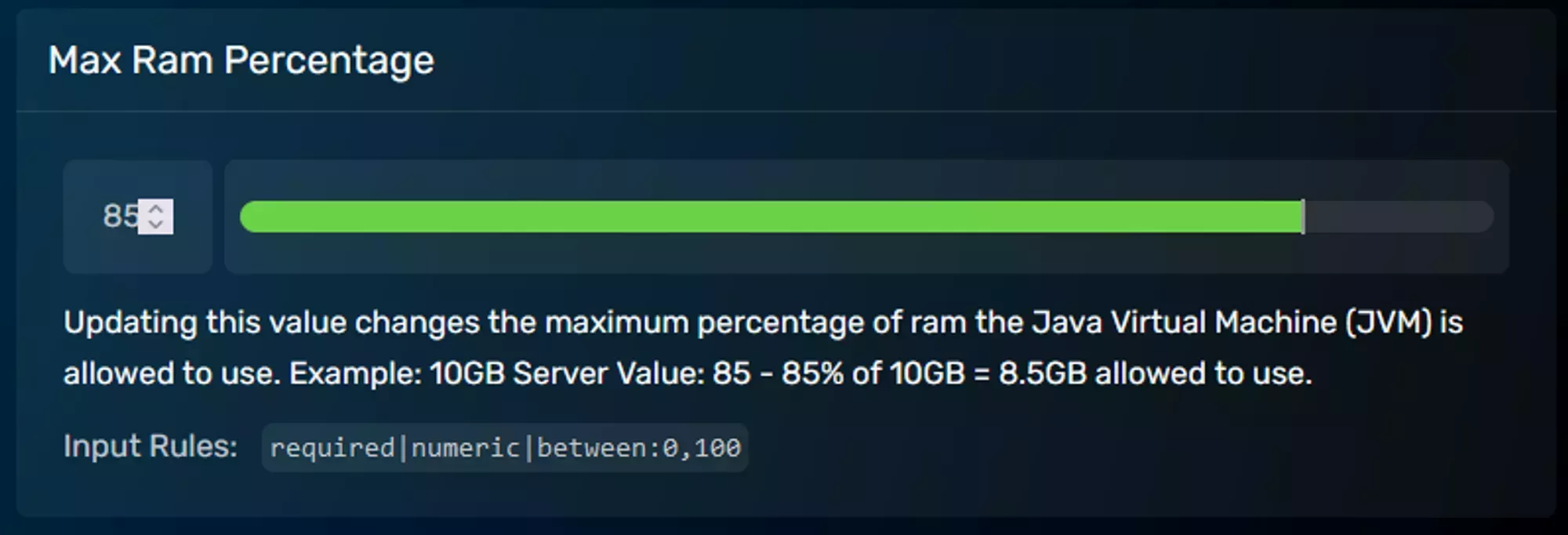 The Max Ram Percentage Startup Parameters