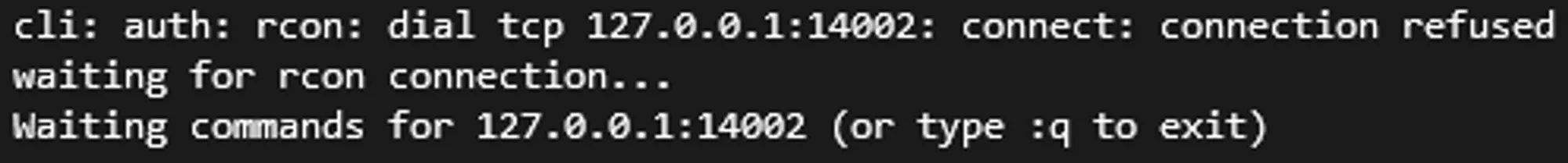 Console attempting RCON connection